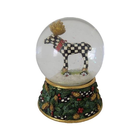Mackenzie Childs Moose On Parade Snow Globe Musical - Picture 7 of 7